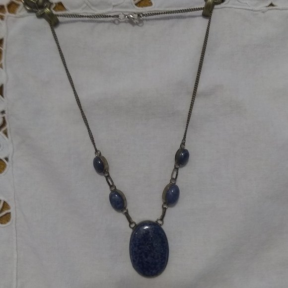 Genuine Lapis Lazuli Necklace - Picture 4 of 6